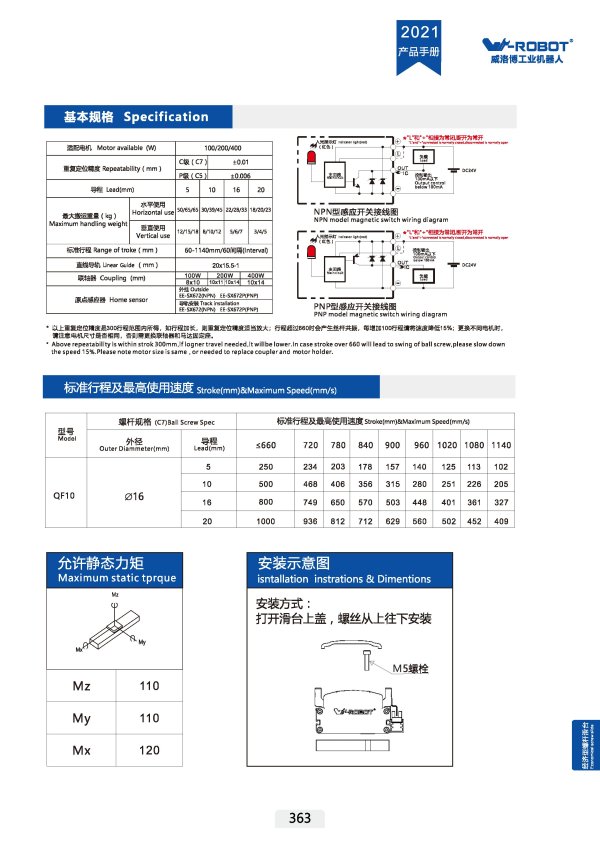 ​滚珠丝杠直线执行器-QF10