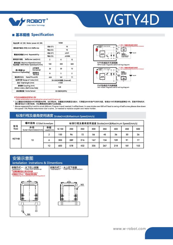 内嵌式电动缸模组-VGTY4D