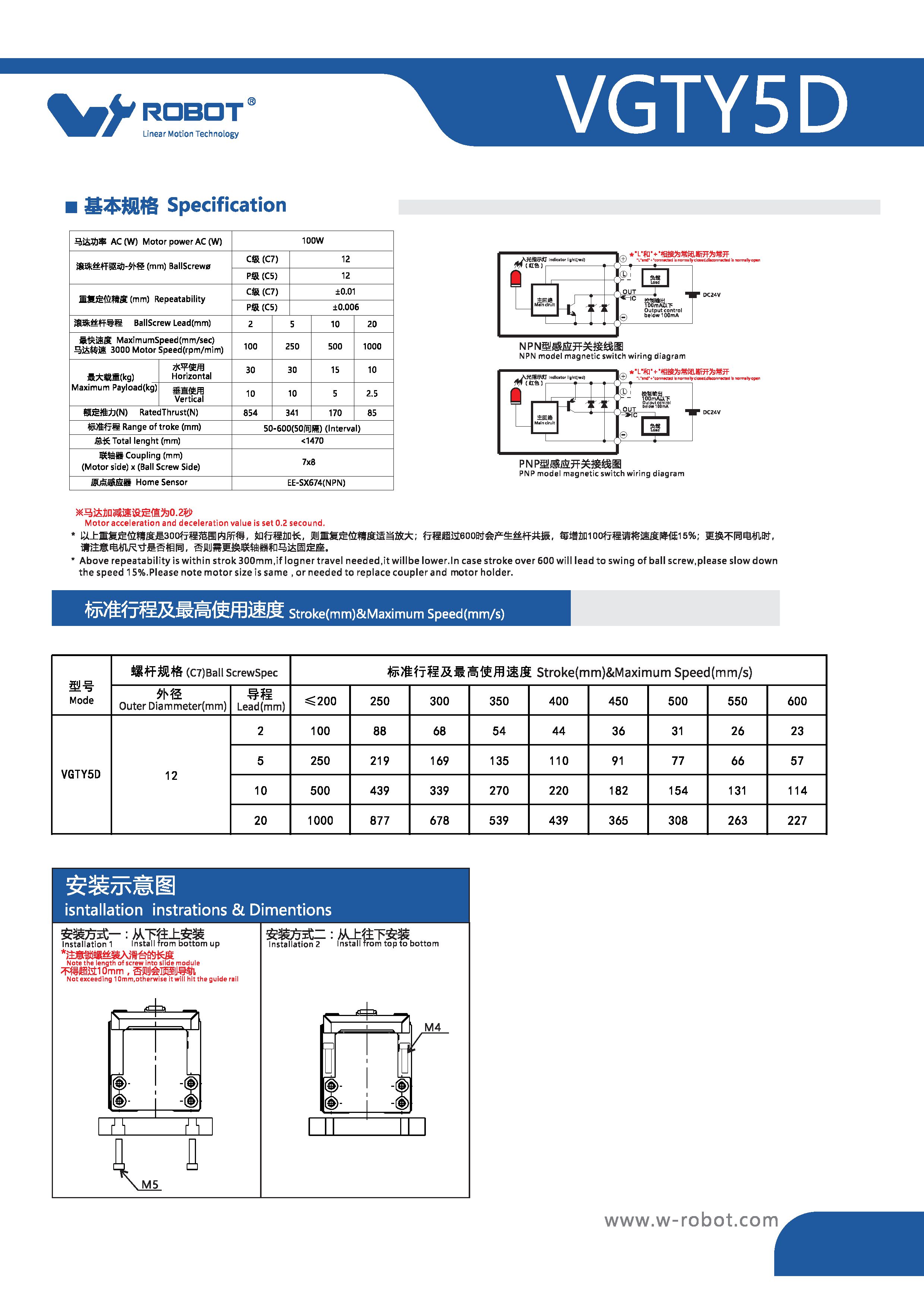 内嵌式电动缸模组-VGTY5D