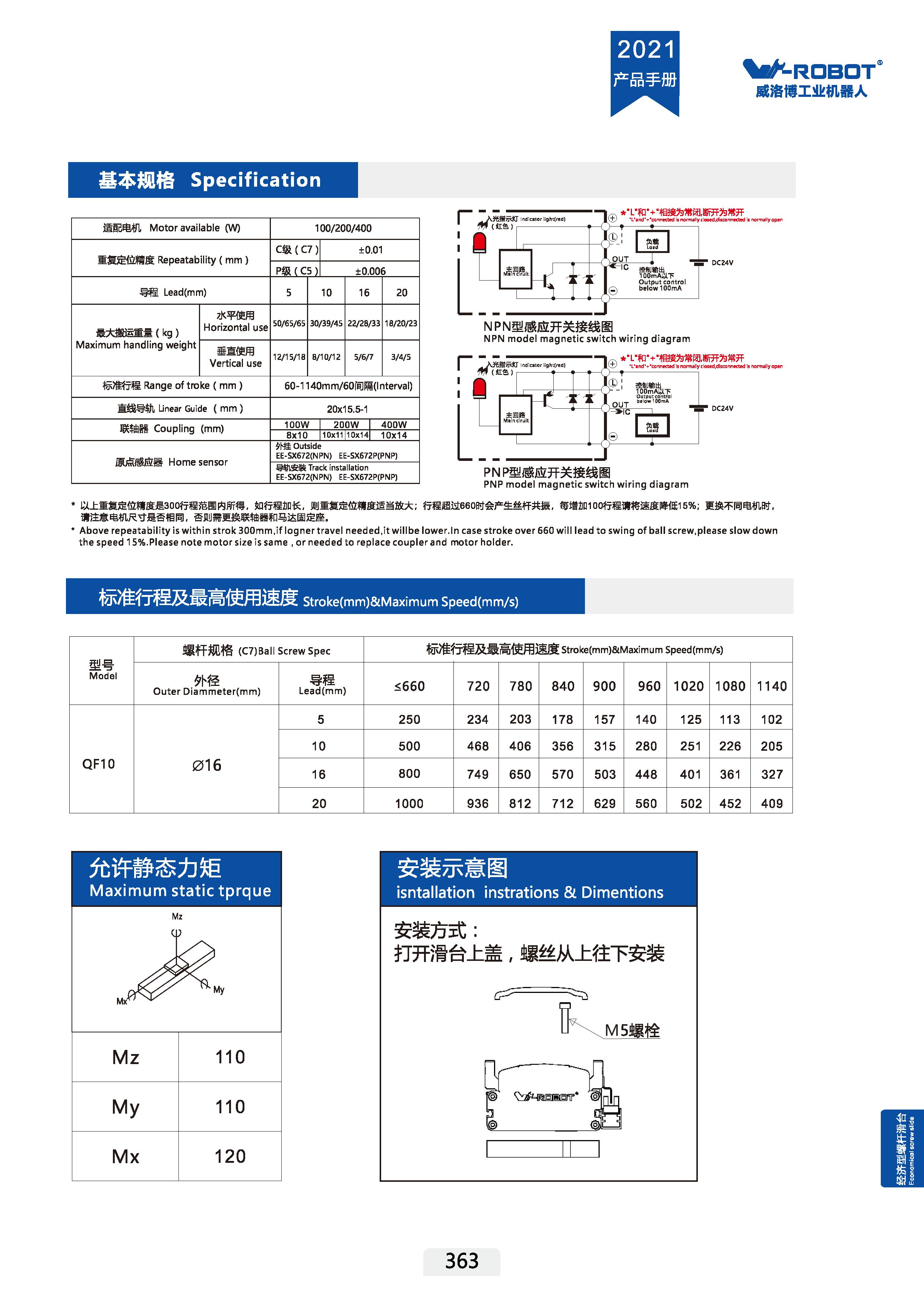 ​滚珠丝杠直线执行器-QF10